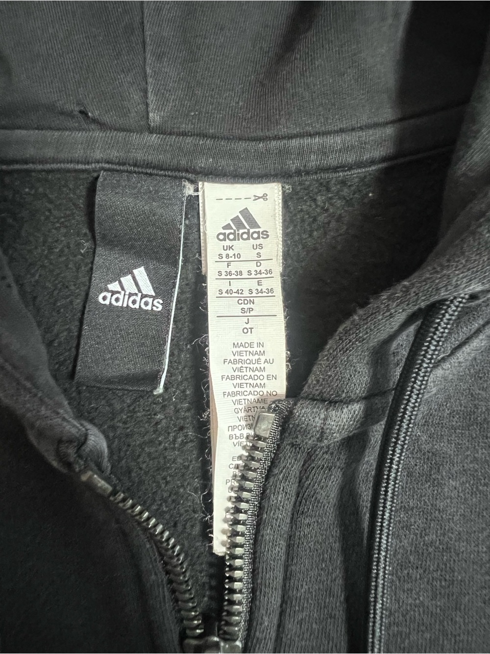 Adidas Black Hoodie with White Three-Stripe Detailing - Picture 6 of 10